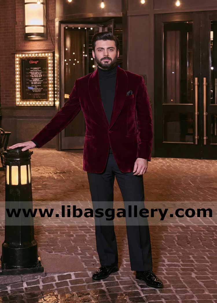 Tuxedo Suit for Winter Biggest Night with pants Dark Scarlet | Tuxedo Suit